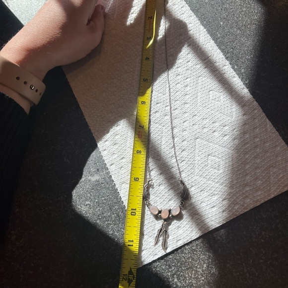 Sterling silver mother of pearl boho necklace - Picture 5 of 7